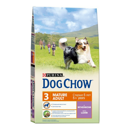 Dog Chow Mature Сухой корм для пожилых собак всех пород старше 5 лет (с ягнёнком), 2,5 кг – интернет-магазин Ле’Муррр