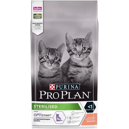 Pro Plan Sterilised OptiStart Сухой корм для стерилизованных котят, с высоким содержанием лосося, 1,5 кг - фото 1