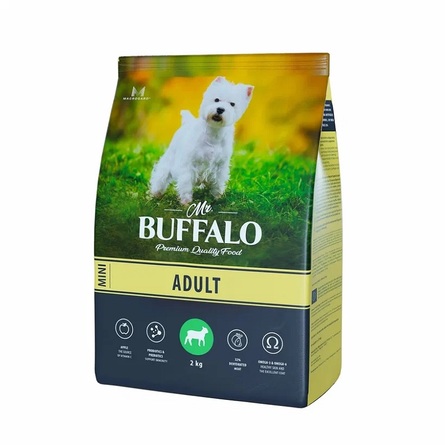 Mr.Buffalo ADULT MINI Сухой корм для собак мелких пород, ягненок, 2 кг - фото 1