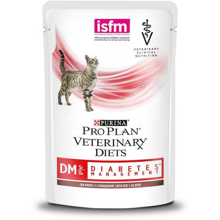 Pro Plan Veterinary Diets DM Влажный корм для кошек с диабетом (говядина), 85 гр - фото 1