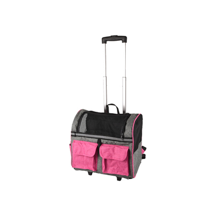 Flamingo KIARA Сумка-рюкзак для животных на колесах двойная