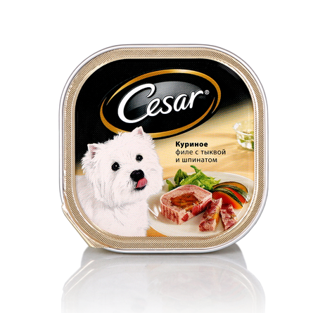 Cesar Куриное филе с тыквой и шпинатом для взрослых собак всех пород – интернет-магазин Ле’Муррр