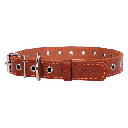 Collar Ошейник для собак безразмерный, ширина 2 см, длина 50 см, коричневый - фото 1