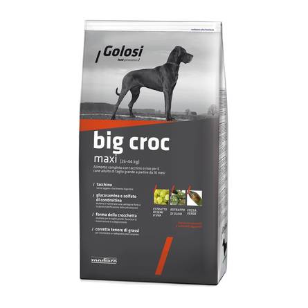 Golosi Maxi Croc корм для взрослых собак крупных пород  (индейка, рис), 20 кг - фото 1