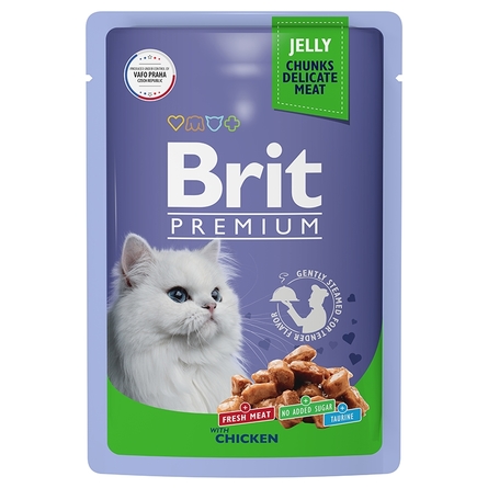Brit Premium Пауч цыпленок в желе для взрослых кошек, 85 гр – интернет-магазин Ле’Муррр
