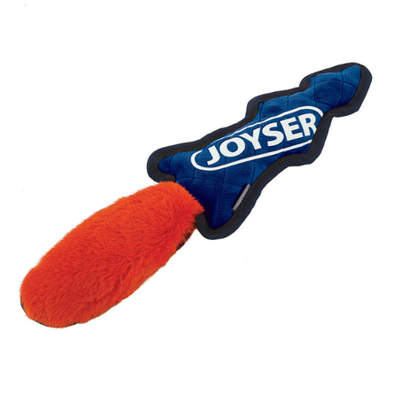 JOYSER Slimmy Plush Игрушка для собак  Шкура лисы из плюша с пищалкой, размер S/M, синяя с оранжевым - фото 1