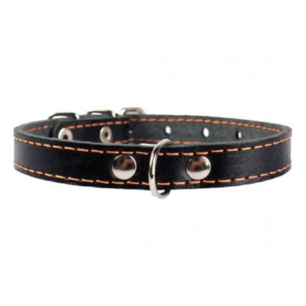 Collar Ошейник для собак одинарный, ширина 1 см, длина 22-30 см, черный – интернет-магазин Ле’Муррр