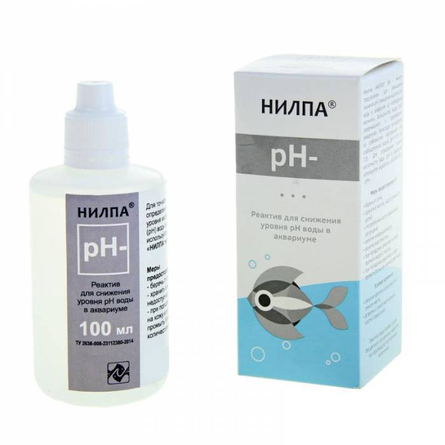 НИЛПА pH- Реактив для снижения уровня pH воды в аквариуме, 100 мл - фото 1