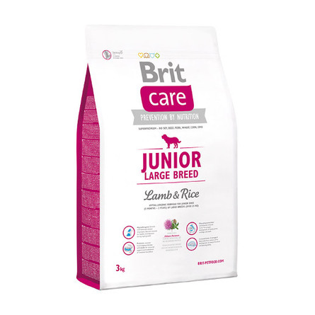 Brit Care Junior Large Breed Сухой корм для щенков крупных пород (с ягненком и рисом), 3 кг - фото 1