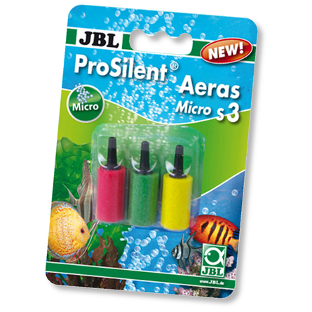 JBL ProSilent Aeras Micro S3 Набор из трёх цветных распылителей для мелких пузырьков в аквариуме - фото 1