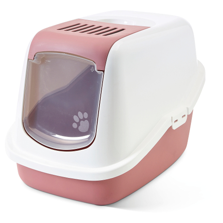 Savic NESTOR Earth Collection Туалет-домик для кошек S0227 розовый - фото 1