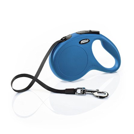Flexi New Classic Рулетка для собак до 50 кг, длина 8 м, ремень, синяя – интернет-магазин Ле’Муррр