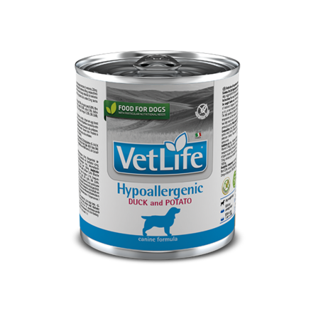Farmina Vet Life Hypoallergenic Duck & Potato Лечебный влажный корм для собак при аллергиях (утка с картофелем), 300 гр - фото 1