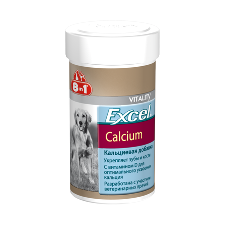 Excel Calcium Минеральная добавка для собак и щенков (с кальцием, фосфором и витамином D), 155 таблеток