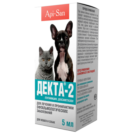 Api-San Декта-2 Капли для глаз для собак и кошек – интернет-магазин Ле’Муррр