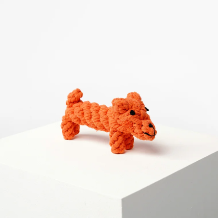 Barq - Animals Вязаная игрушка из хлопка Wolf, коралловый - фото 1