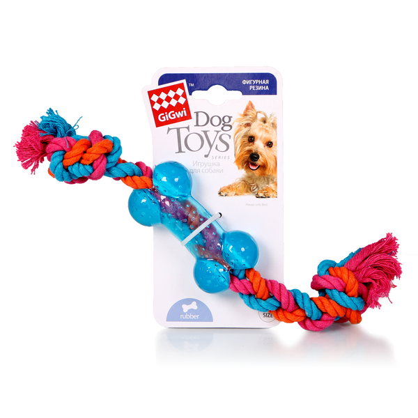 GiGwi Игрушка для собак, маленькая косточка на веревке