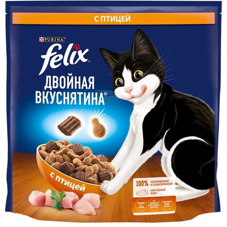 FELIX Двойная Вкуснятина Сухой корм для кошек, птица, 1,5 кг - фото 1