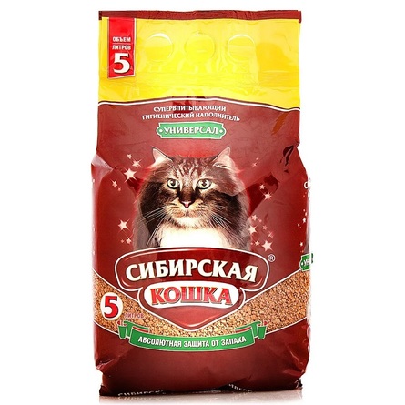 Сибирская кошка Универсал Наполнитель впитывающий , 5 л - фото 1