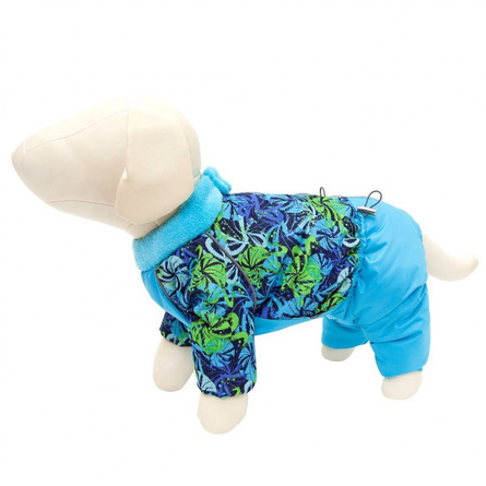 Osso Комбинезон для собак на меху Морозко голубой/принт - фото 1