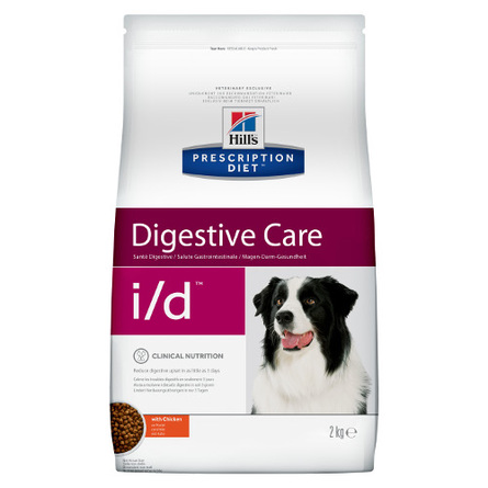 Hill's Prescription Diet i/d Digestive Care Сухой лечебный корм для собак при заболеваниях ЖКТ (с курицей), 2 кг - фото 1