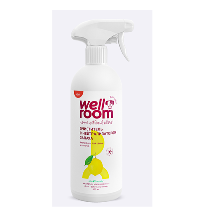 Wellroom Спрей очиститель нейтрализатор запаха и меток собак, цитрус, 500мл , 500 мл