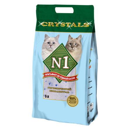 N1 Crystals Силикагелевый наполнитель для кошачьего туалета, 5 л