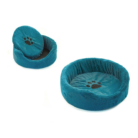 Zoo-M Лиса Лежак с подушкой для животных, синий – интернет-магазин Ле’Муррр