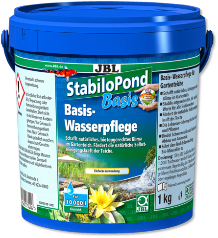 JBL StabiloPond Basis Препарат для стабилизации параметров воды в садовых прудах, 1 кг, 1 кг