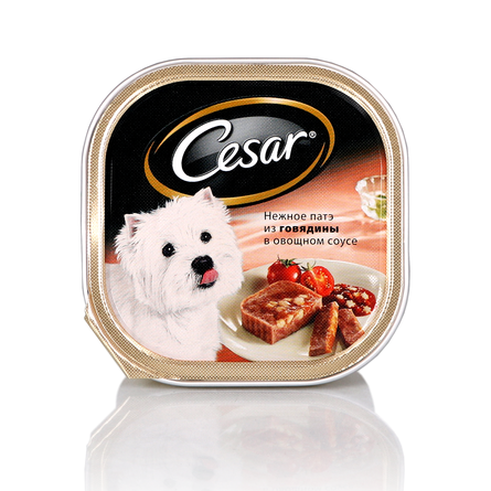 Cesar Нежное патэ из говядины в овощном соусе для взрослых собак всех пород – интернет-магазин Ле’Муррр