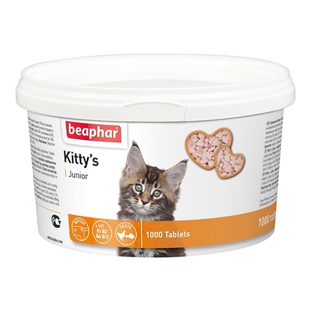 Beaphar Kitty's Junior Витаминизированное лакомство для котят (дополнительный комплекс), 1000 таблеток - фото 1