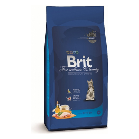 Brit Premium Cat Kitten Сухой корм для котят и кормящих кошек (с курицей), 800 гр - фото 1
