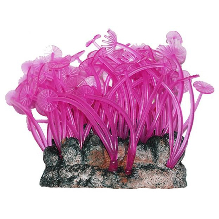 УЮТ Коралл аквариумный Актиния Карибская колония лиловая, силиконовый, 10 см - фото 1