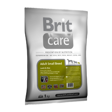 Brit Care Adult Small Breed Сухой корм для взрослых собак мелких пород (с ягненком и рисом), 1 кг - фото 1