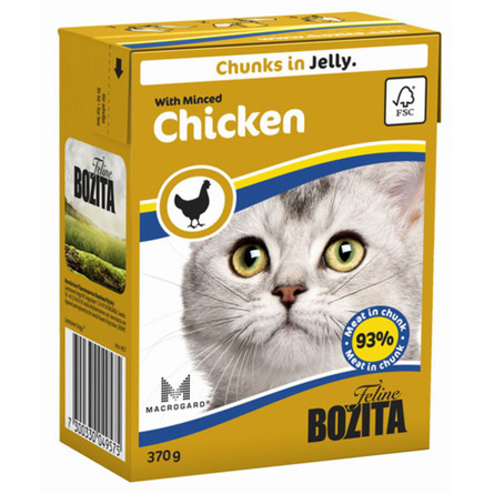 Bozita Кусочки паштета в желе для взрослых кошек (с курицей), 370 гр