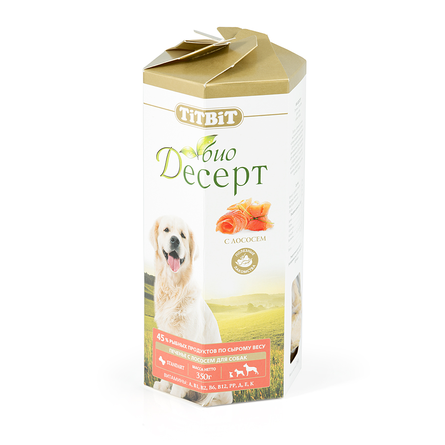 TiTBiT Био Десерт стандарт Печенье для взрослых собак средних и крупных пород (с лососем), 350 гр - фото 1