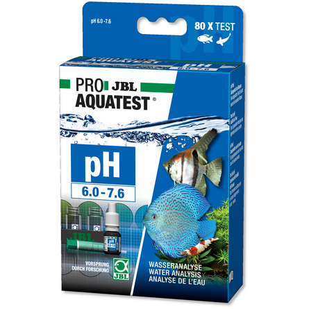JBL ProAquaTest pH 6-7.6 Экспресс-тест для контроля значения pH в пресноводных аквариумах в диапазоне 6,0-7,6 единиц, 124 - фото 1