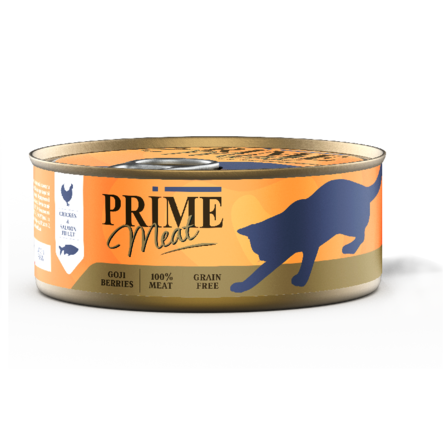 PRIME MEAT Курица с лососем, филе в желе, для кошек – интернет-магазин Ле’Муррр