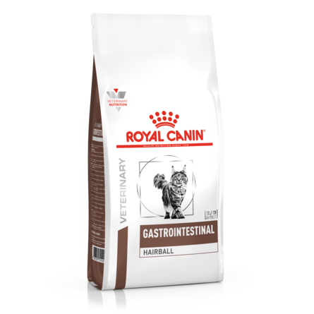 Royal Canin Gastrointestinal Hairball Корм сухой полнорационный диетический для взрослых кошек при нарушениях пищеварения, вызванного наличием волосяных комочков, 2 кг - фото 1