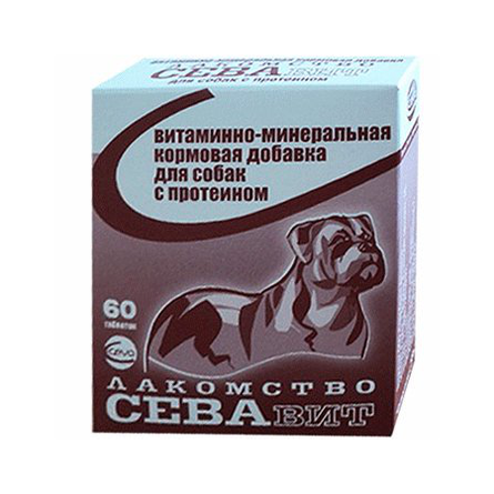 CevaВит Витаминное лакомство для взрослых собак (с протеином), 60 таблеток