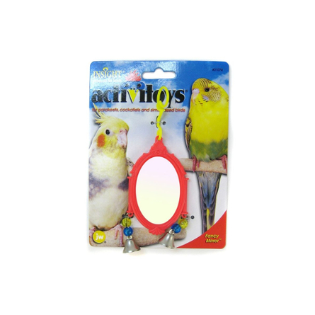 J.W.Pet Игрушка для птиц ''Овальное зеркало с колокольчиками''