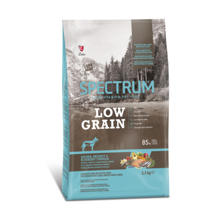 SPECTRUM Low-Grain Adult Сухой корм для собак средних и крупных пород, 2,5 кг