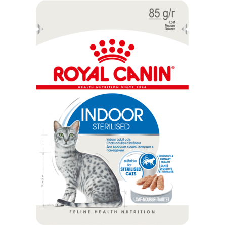 Royal Canin Indoor Sterilised кусочки паштета  для взрослых кошек, постоянно живущих в помещении, 85 гр, 85 гр - фото 1