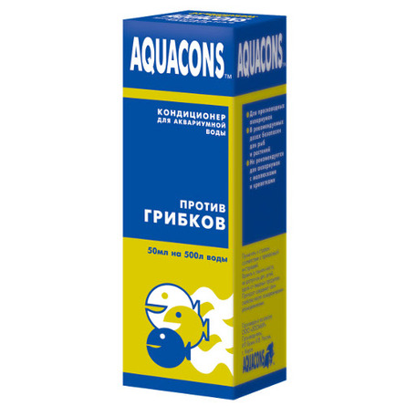 Зоомир Акваконс Против грибков Кондиционер для аквариумной воды, 50 мл - фото 1