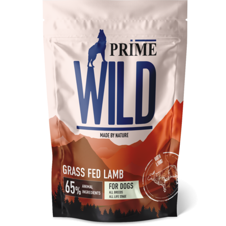 PRIME WILD GF GRASS FED Сухой корм для щенков и собак всех пород, с ягненком, 500 гр - фото 1