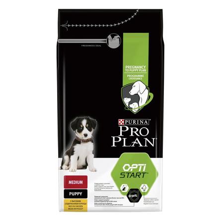 Pro Plan OptiStart Medium Puppy Сухой корм для щенков средних пород (с курицей и рисом), 1,5 кг - фото 1