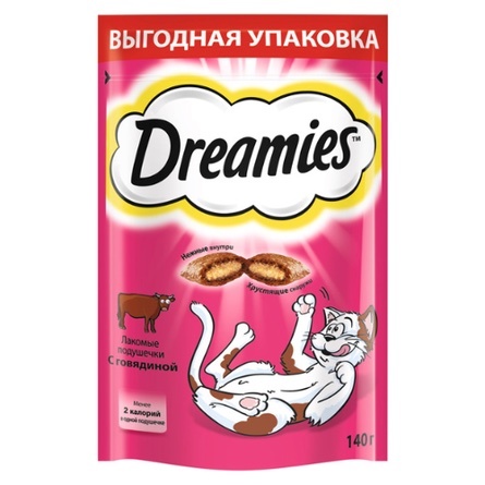 Dreamies Подушечки с паштетом для взрослых кошек (с говядиной) – интернет-магазин Ле’Муррр